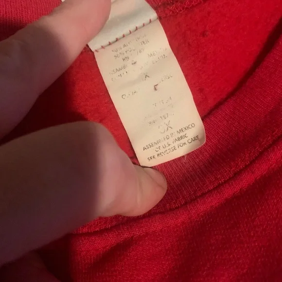 Vintage 90s Plus Size Disney Mickey Mouse Sweatshirt Rare 3X find! Red - Picture 4 of 8